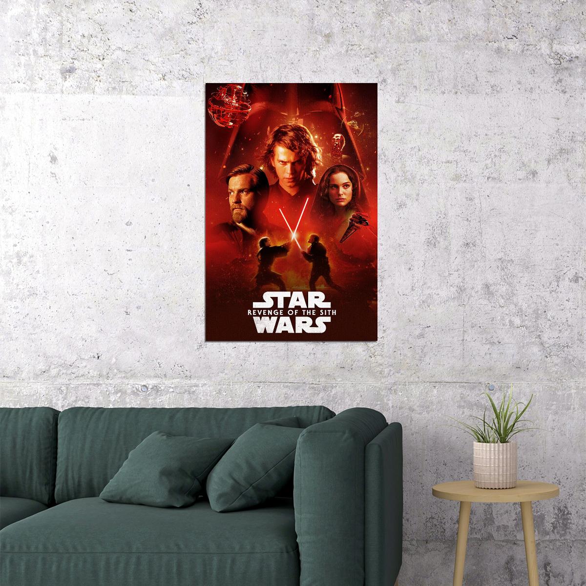 Star Wars Iii Revenge Of The Sith 2005 Movie Poster Wall Art Print Home Wall Decor