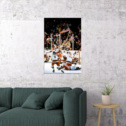 1980 Hockey Miracle On Ice Poster Wall Art Print Home Wall Decor