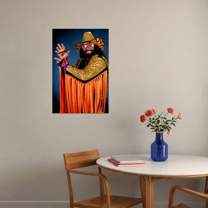 Macho Man Randy Savage 80's Illustration Poster Wall Art Print Home Wall Decor