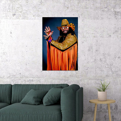 Macho Man Randy Savage 80's Illustration Poster Wall Art Print Home Wall Decor