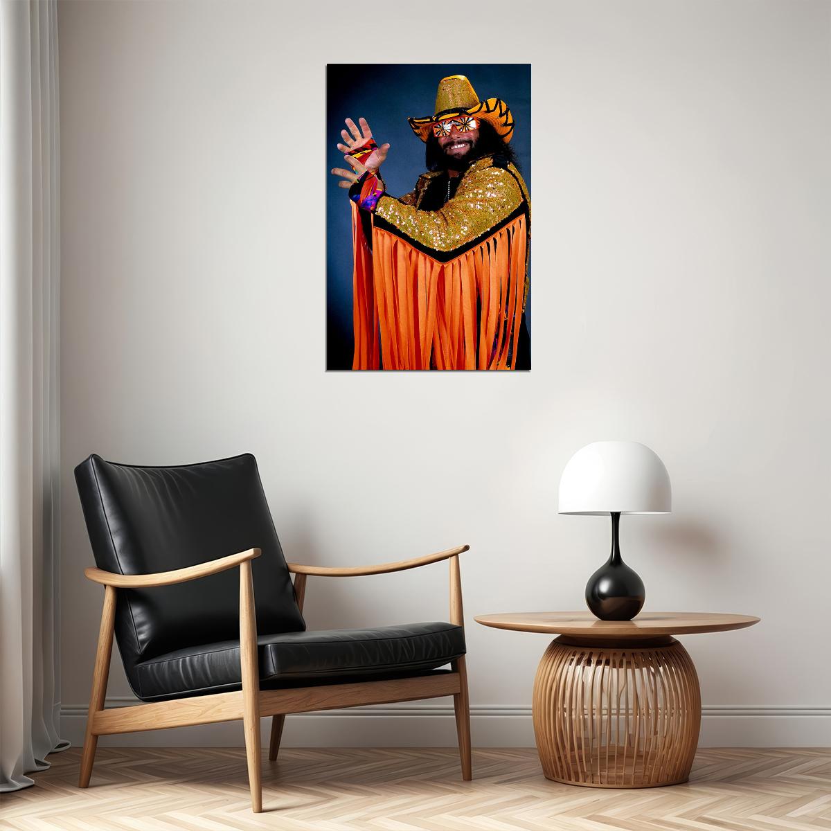 Macho Man Randy Savage 80's Illustration Poster Wall Art Print Home Wall Decor