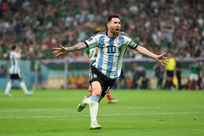 Goal Celebration Lionel Messi Argentina World Cup Fans Poster Wall Art Print Home Wall Decor