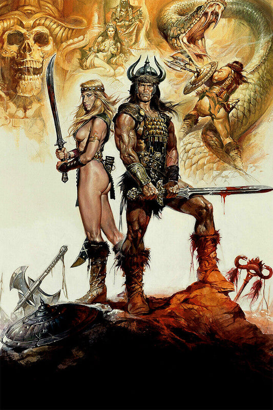 Conan The Barbarian Vintage Action Movie Poster Wall Art Print Home Wall Decor