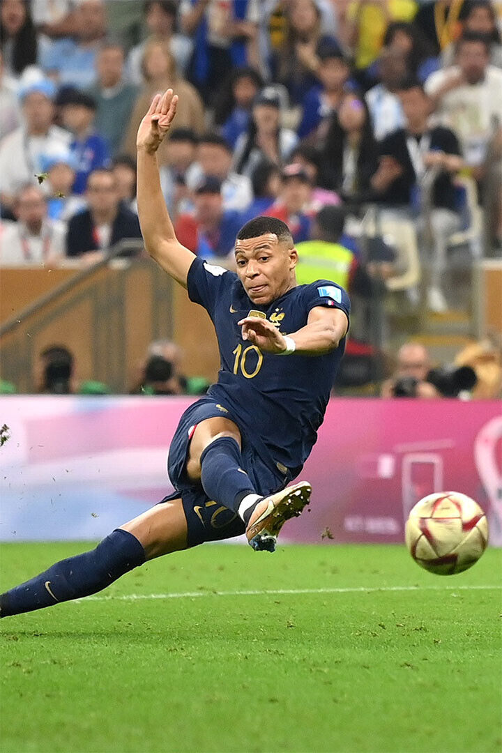 Mbappe Shooting On Goal Football Final France World Soccer Fans Poster Wall Art Print Home Wall Decor