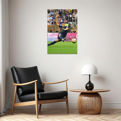 Mbappe Shooting On Goal Football Final France World Soccer Fans Poster Wall Art Print Home Wall Decor