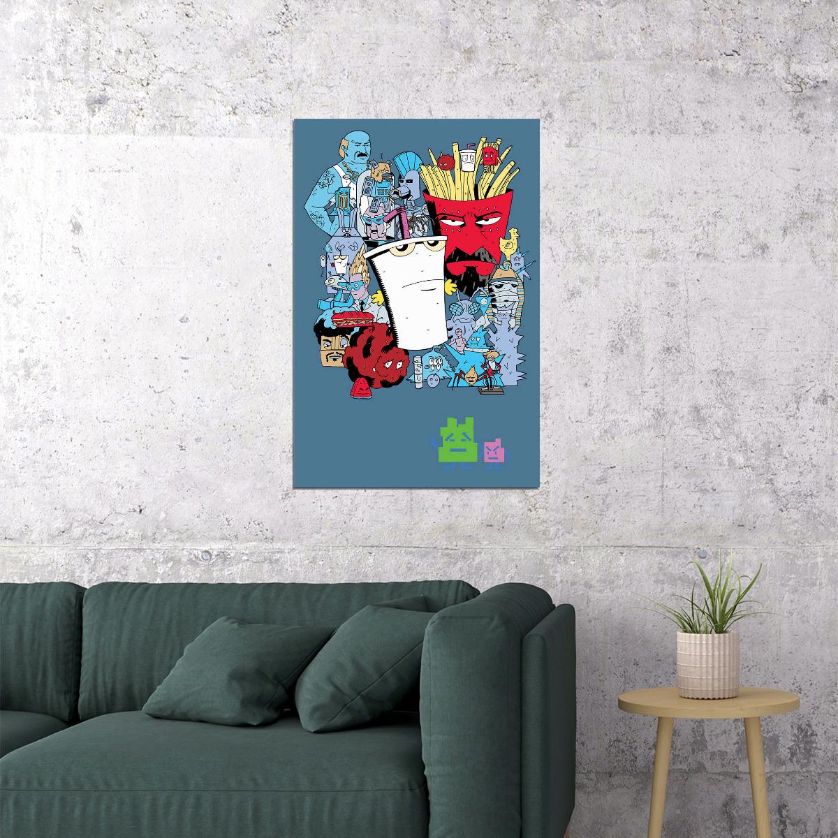 Aqua Teen Hunger Force Animated Series Poster Wall Art Print Home Wall Decor