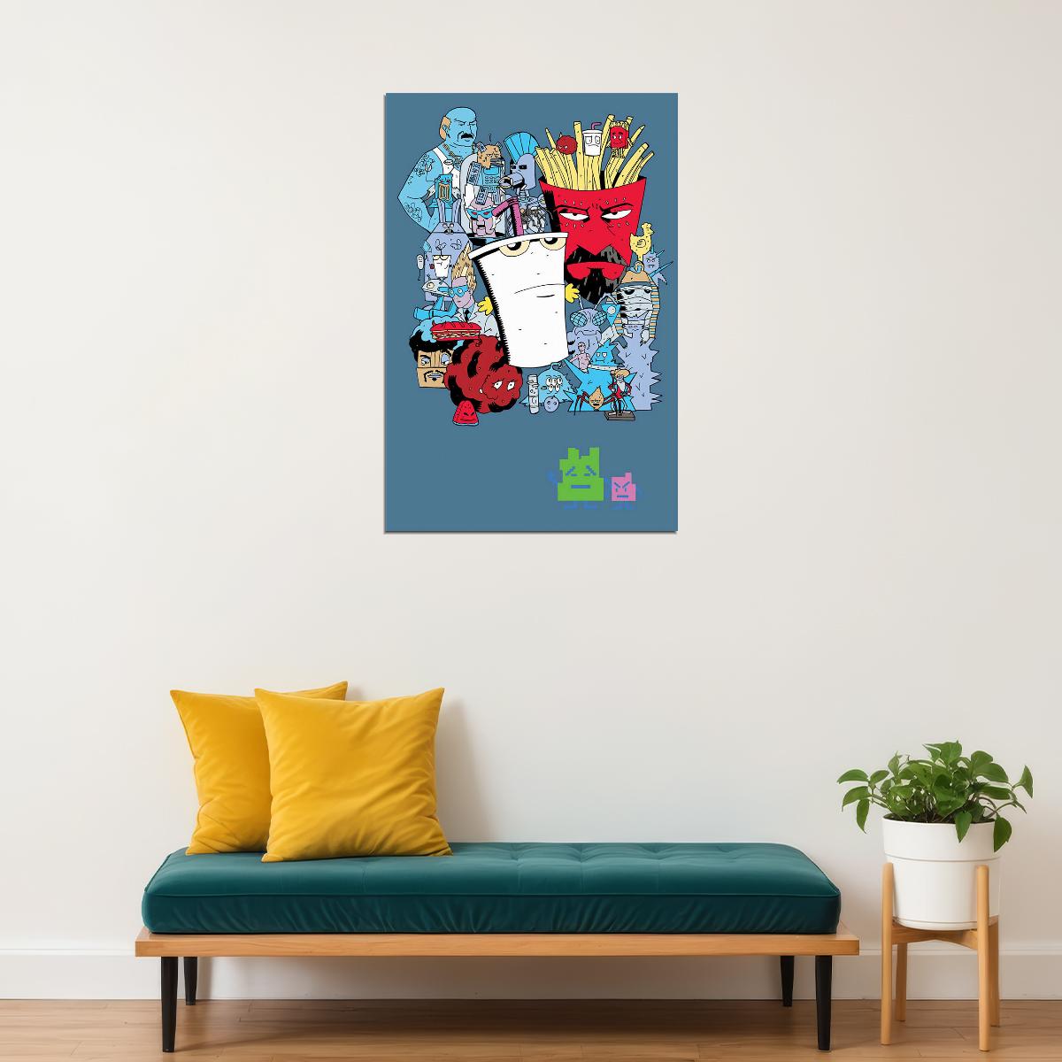 Aqua Teen Hunger Force Animated Series Poster Wall Art Print Home Wall Decor