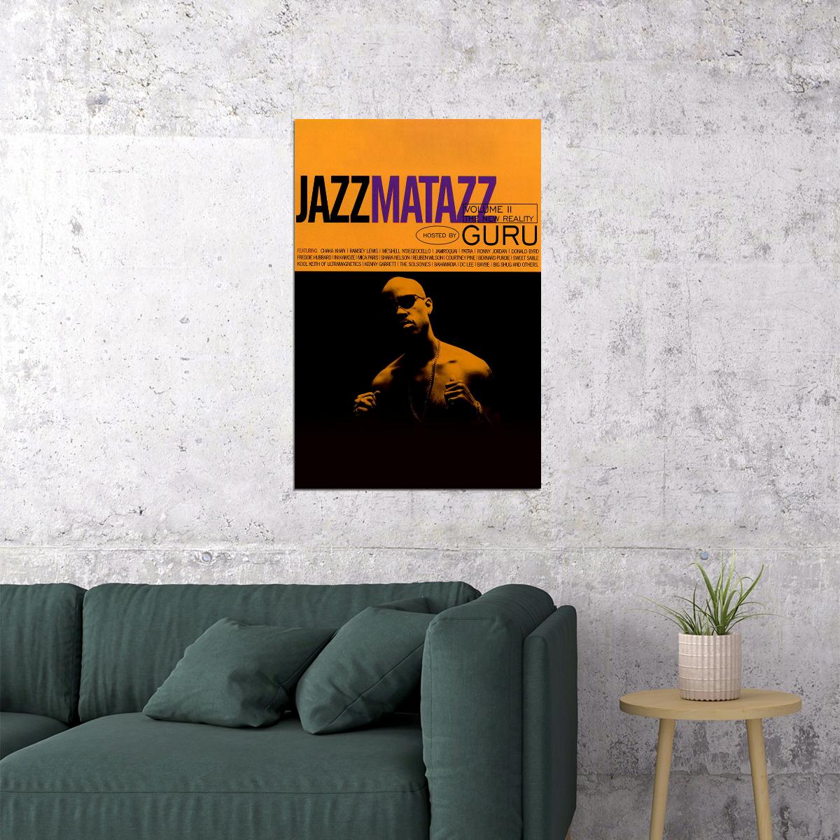 Guru Gang Starr Jazzmatazz Musician Singer Poster Wall Art Print Home Wall Decor