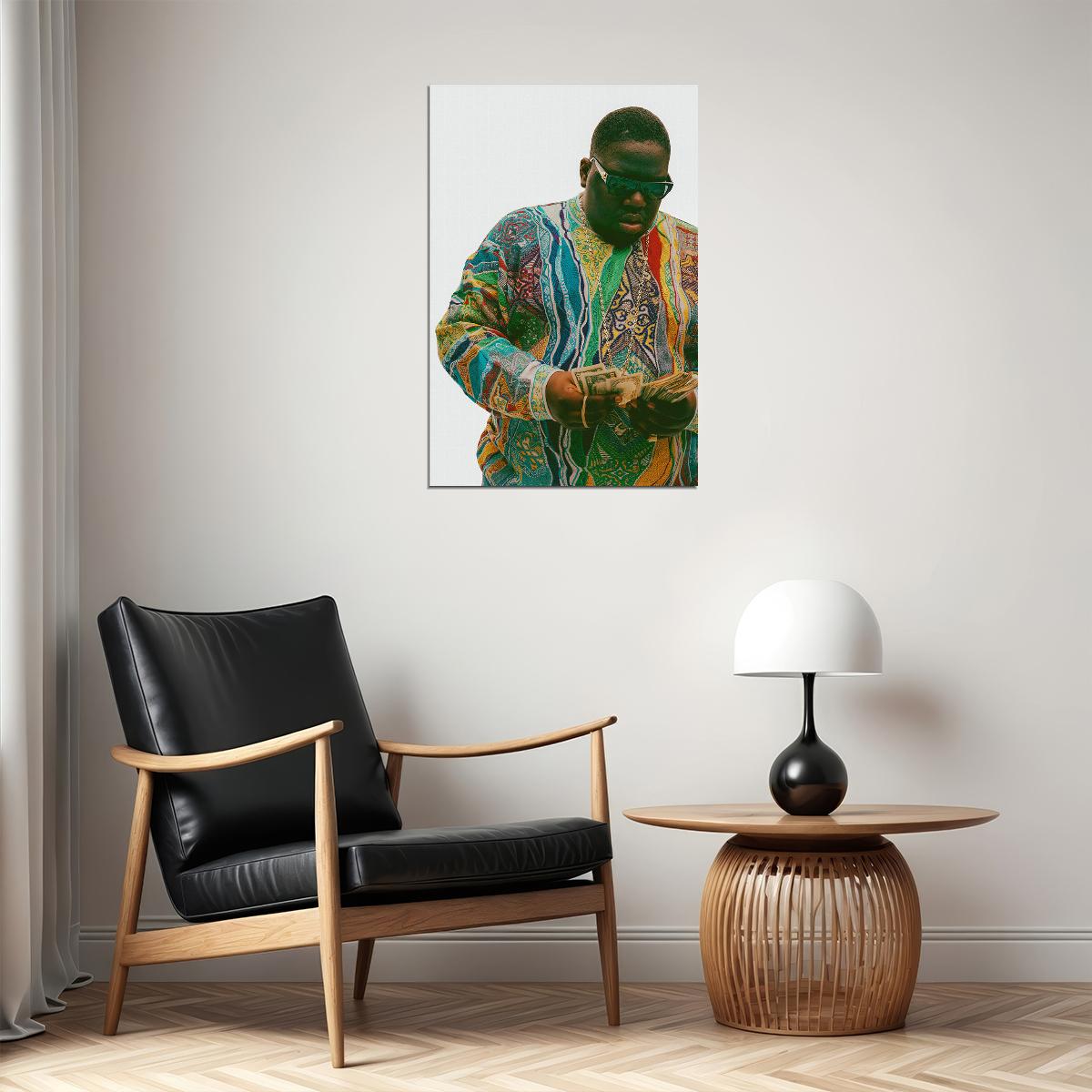 The Notorious Big Biggie Counting Money Poster Wall Art Print Home Wall Decor