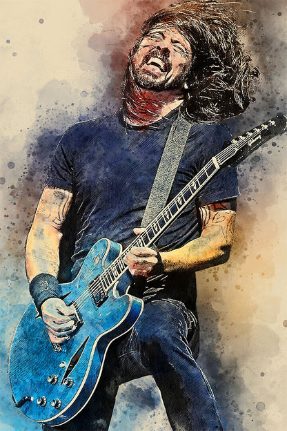 Dave Grohl Dr. G Musician Artist Poster Wall Art Print Home Wall Decor