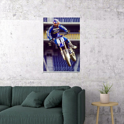 Jeremy Mcgrath Motorcycle Cross Country Star Poster Wall Art Print Home Wall Decor