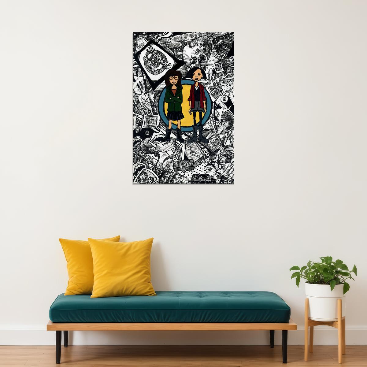 Daria And Jane Sick Sad World Tv Show Poster Wall Art Print Home Wall Decor