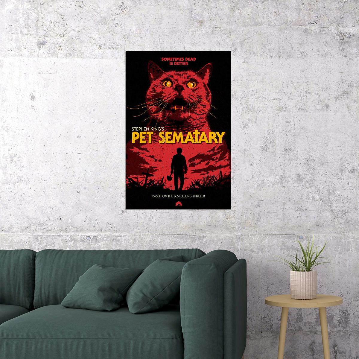 Pet Sematary Stephen King Horror Movie Fantasy Poster Wall Art Print Home Wall Decor