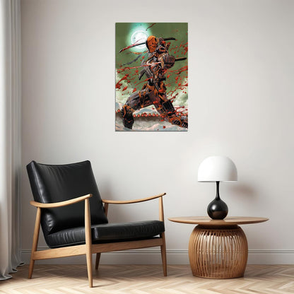 Deathstroke Bloody Katanas In The Moonlight Poster Wall Art Print Home Wall Decor