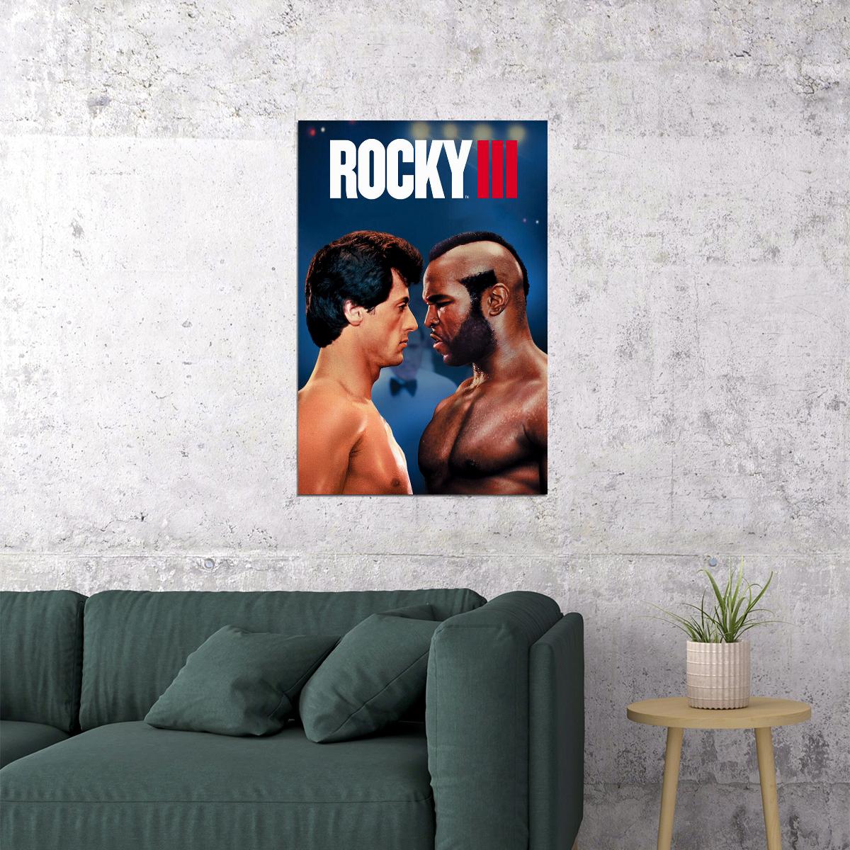 Rocky 3 Iii Movie Sylvester Stallone Boxing Poster Wall Art Print Home Wall Decor