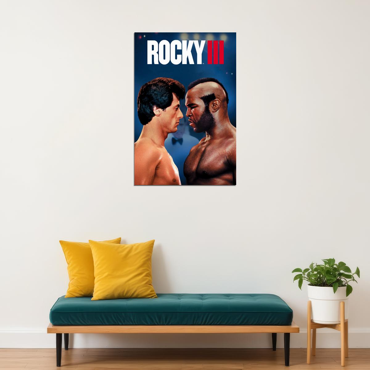 Rocky 3 Iii Movie Sylvester Stallone Boxing Poster Wall Art Print Home Wall Decor