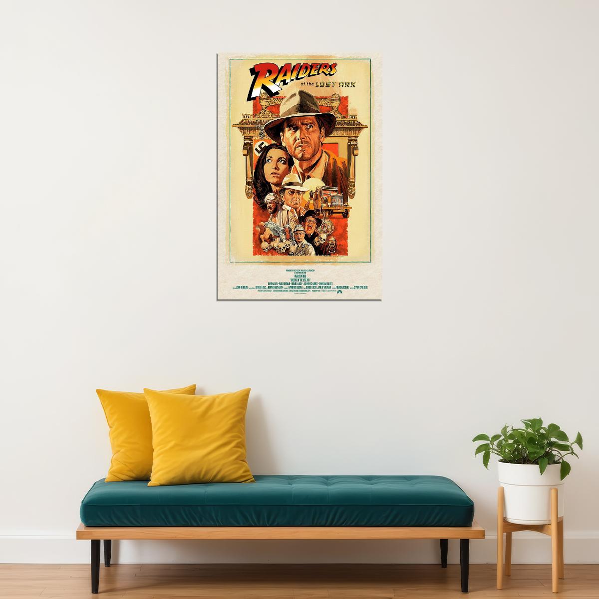 Indiana Jones Raiders Of The Lost Ark Movie Poster Wall Art Print Home Wall Decor