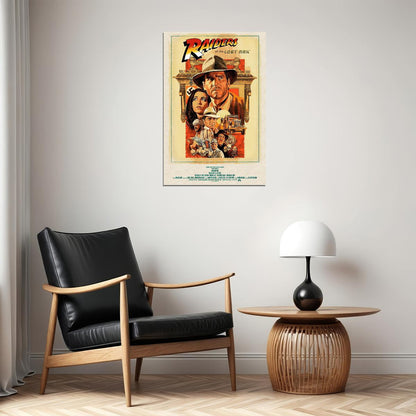 Indiana Jones Raiders Of The Lost Ark Movie Poster Wall Art Print Home Wall Decor