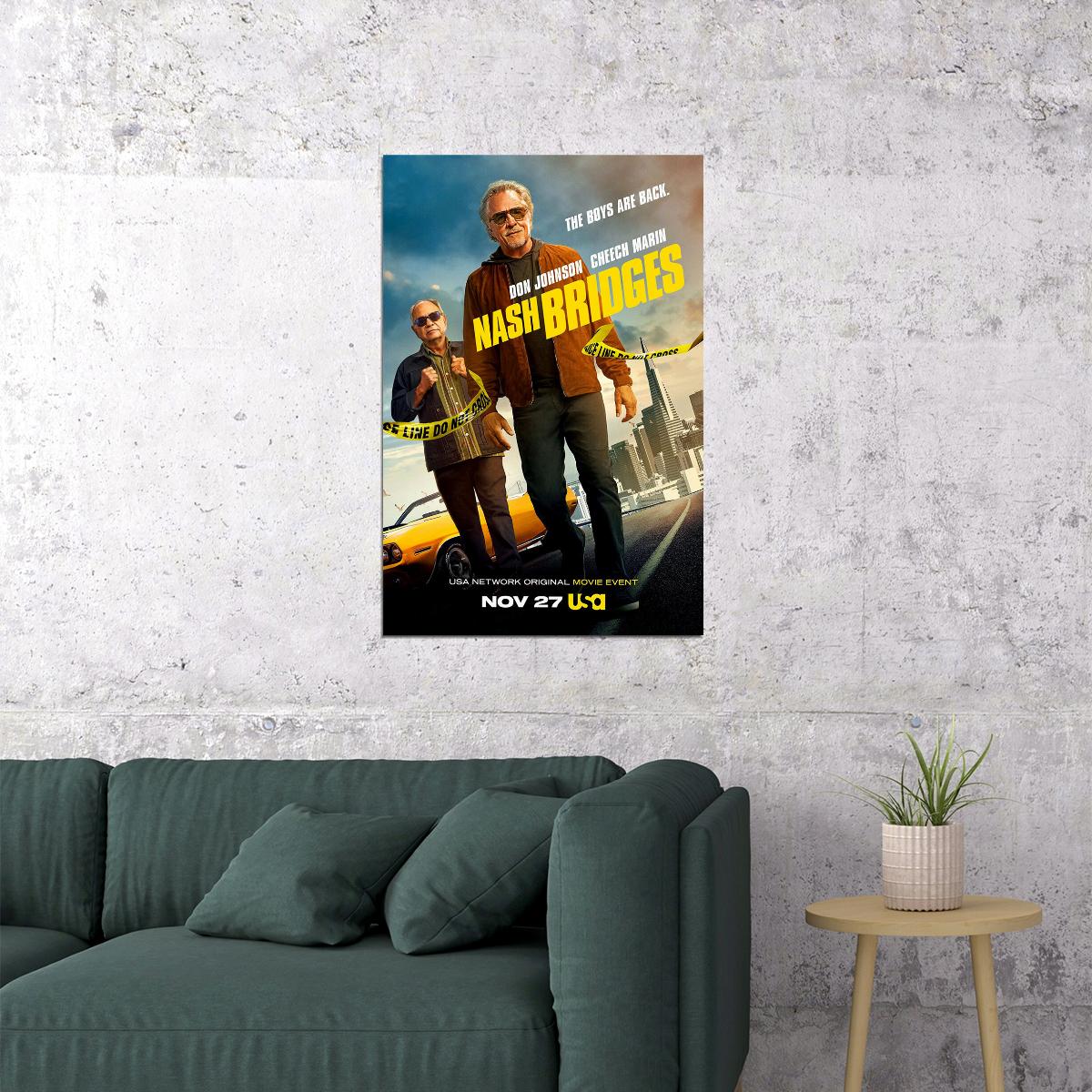 Nash Bridges Movie Crime Drama Action Poster Wall Art Print Home Wall Decor