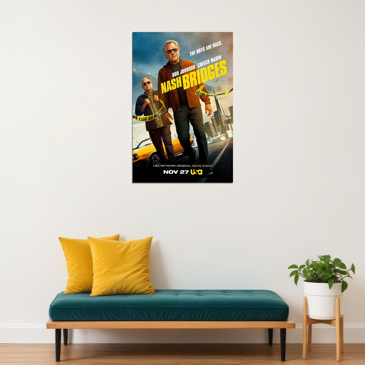 Nash Bridges Movie Crime Drama Action Poster Wall Art Print Home Wall Decor