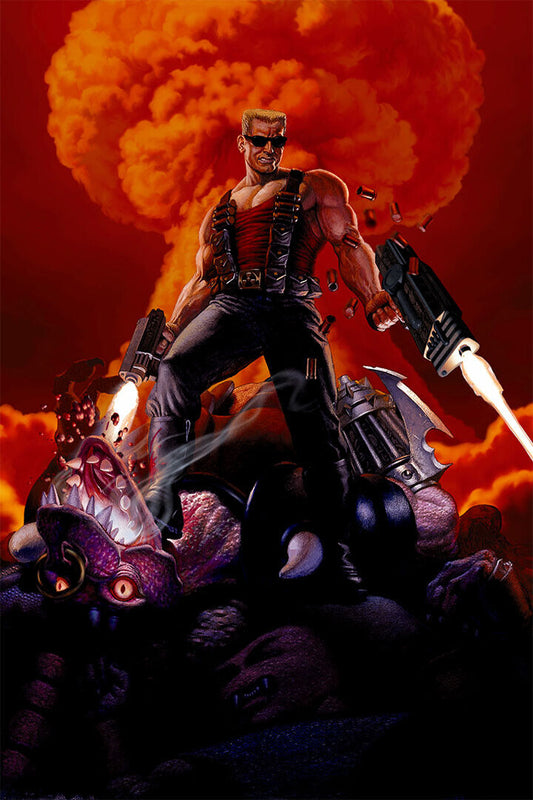 Duke Nukem 3d First Person Marksmanship Video Game Poster Wall Art Print Home Wall Decor