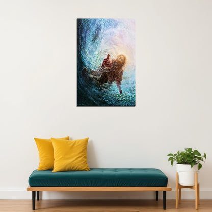 Hand Of God Hand In Hand Picture Poster Wall Art Print Home Wall Decor