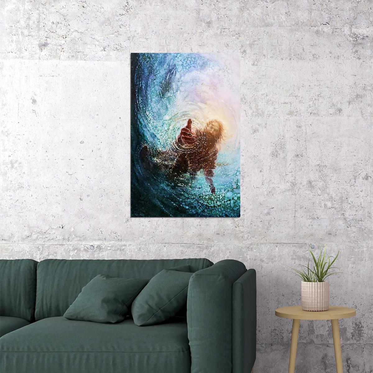 Hand Of God Hand In Hand Picture Poster Wall Art Print Home Wall Decor