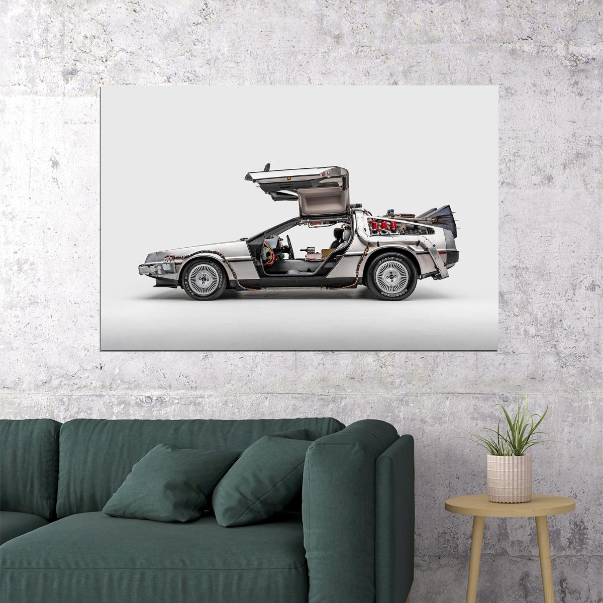 Delorean Dmc-12 Back To The Future Poster Wall Art Print Home Wall Decor