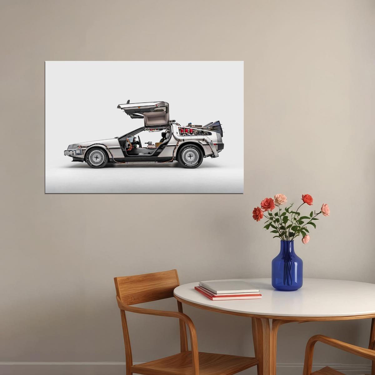 Delorean Dmc-12 Back To The Future Poster Wall Art Print Home Wall Decor