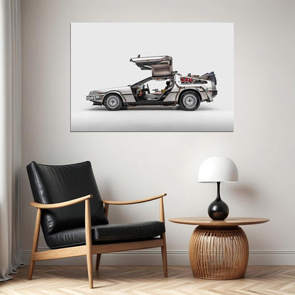 Delorean Dmc-12 Back To The Future Poster Wall Art Print Home Wall Decor