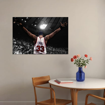 Dunk Block Star Patrick Ewing Basketball Poster Wall Art Print Home Wall Decor