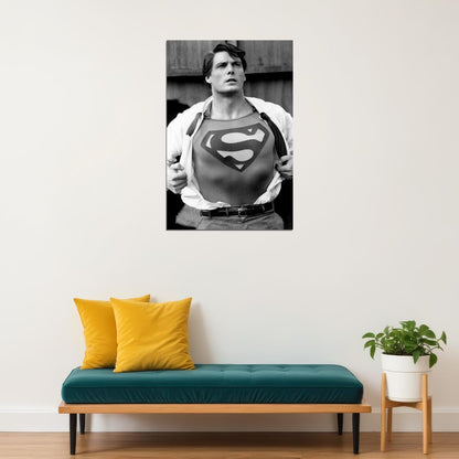 Christopher Reeve As Superman And Clark Kent Movie Poster Wall Art Print Home Wall Decor