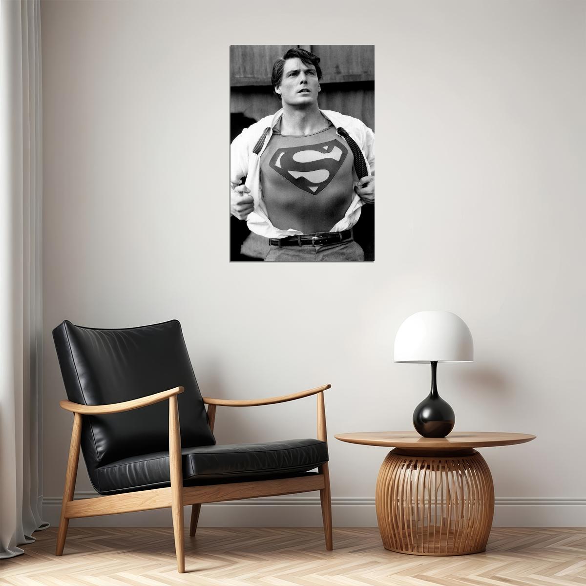 Christopher Reeve As Superman And Clark Kent Movie Poster Wall Art Print Home Wall Decor