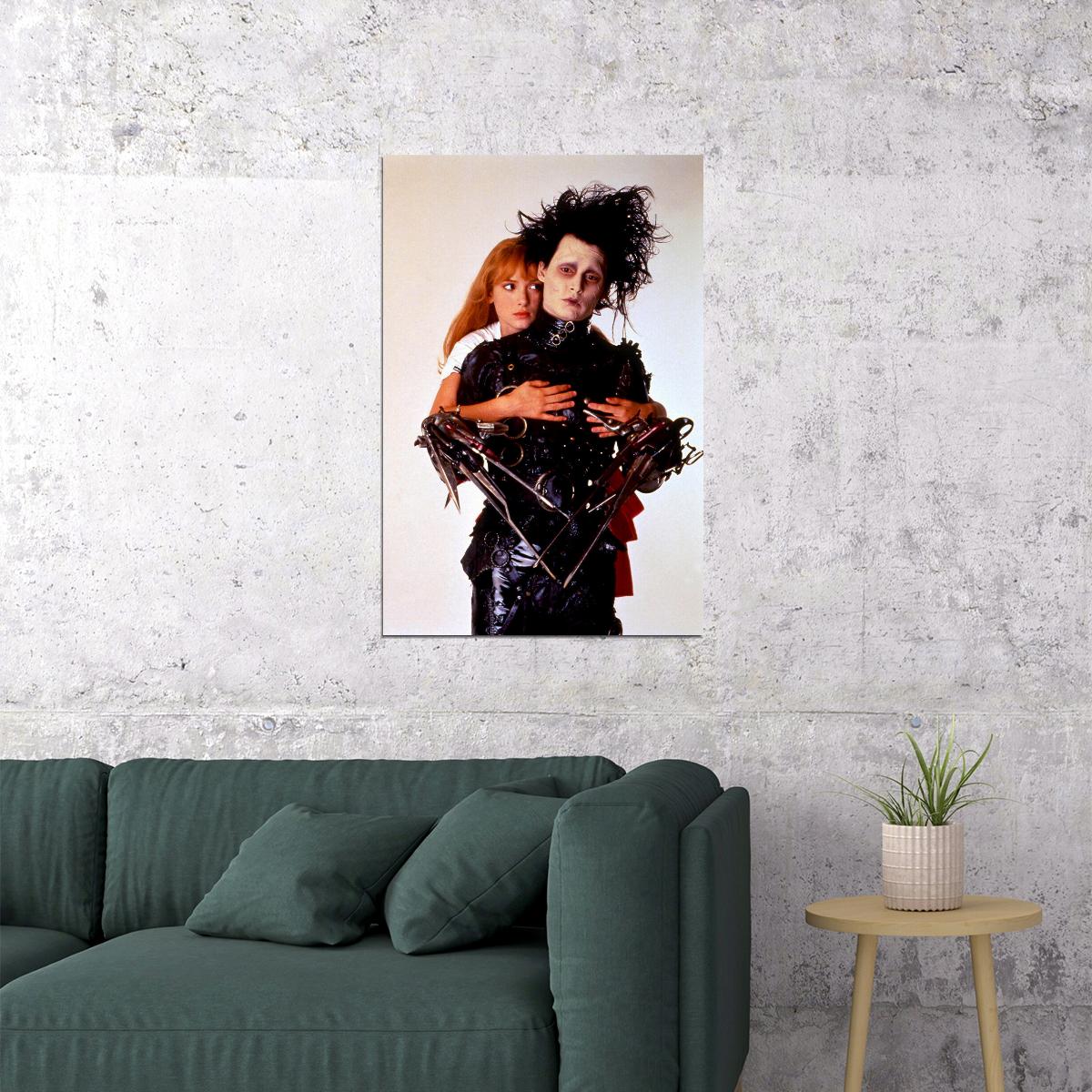 Edward Scissorhands And Kim Fantasy Movie Poster Wall Art Print Home Wall Decor