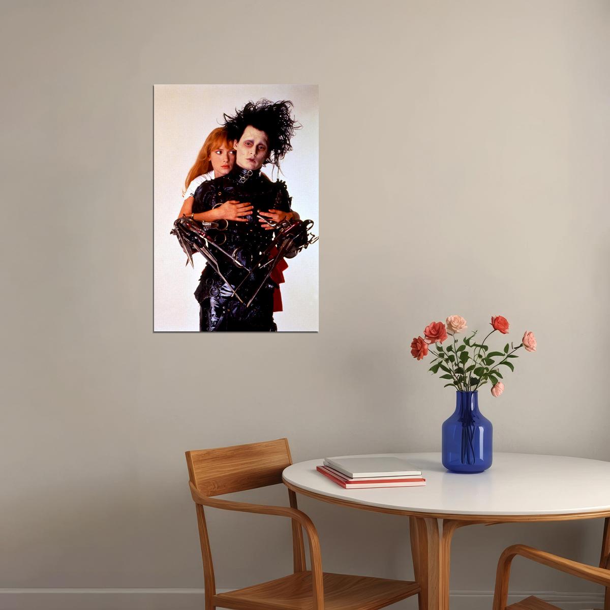 Edward Scissorhands And Kim Fantasy Movie Poster Wall Art Print Home Wall Decor