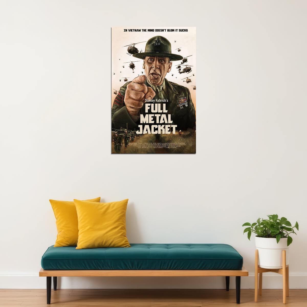 Stanley Kubrick Full Metal Jacket War Movie Poster Wall Art Print Home Wall Decor