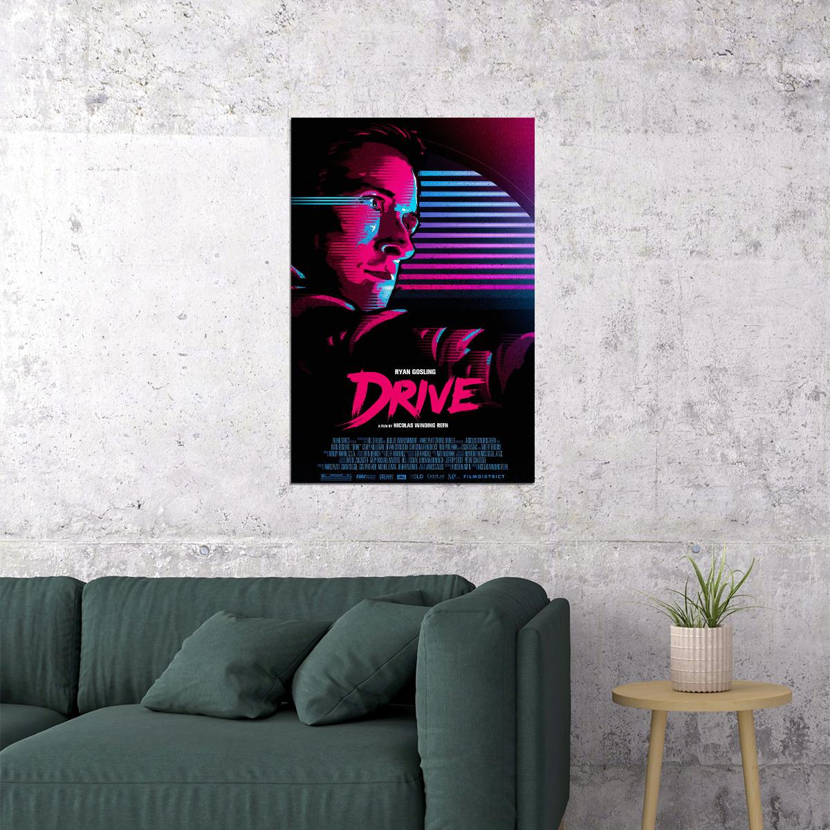 Drive Movie Ryan Gosling Classic Film Comic Action Poster Wall Art Print Home Wall Decor