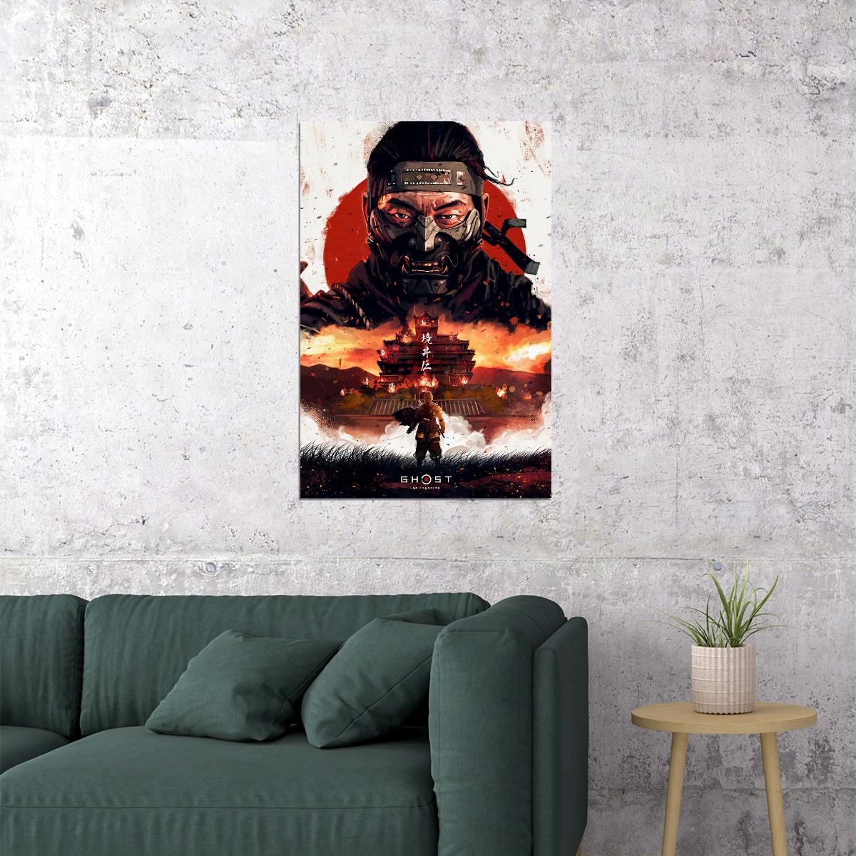 The Game Of Ghost Of Tsushima Video Game Series Action Poster Wall Art Print Home Wall Decor