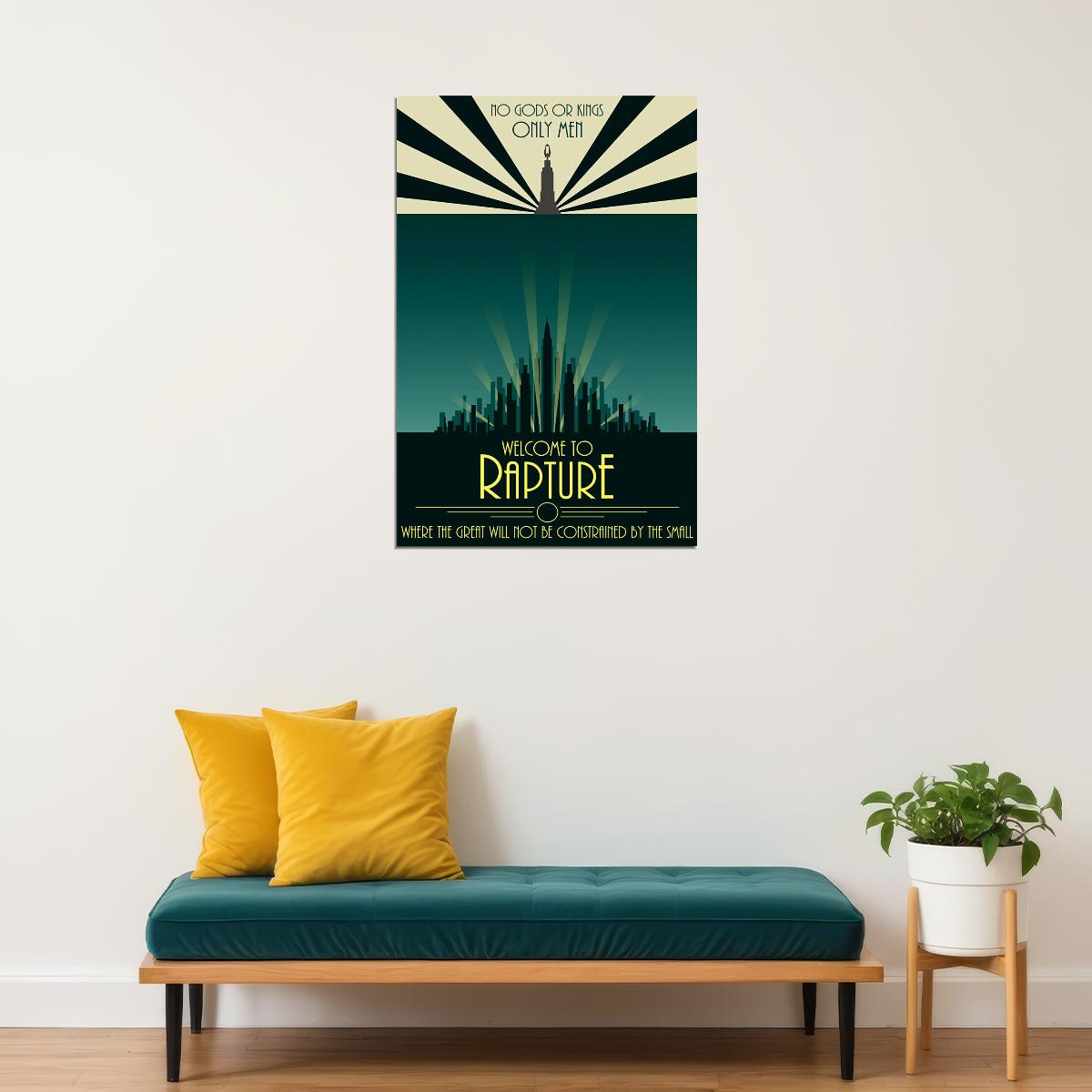 Welcome To Rapture Bioshock Hero Games Adventure Poster Wall Art Print Home Wall Decor