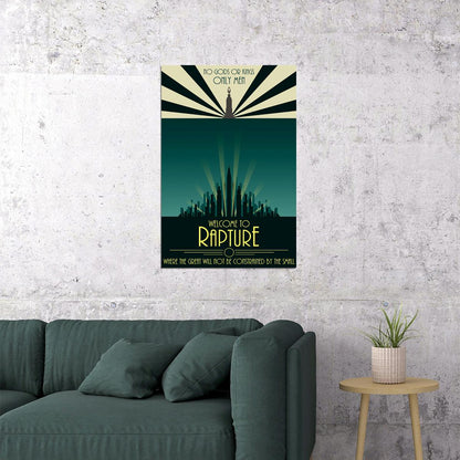 Welcome To Rapture Bioshock Hero Games Adventure Poster Wall Art Print Home Wall Decor