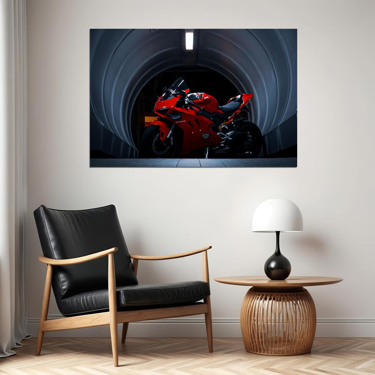 Ducati Panigale Fast Motocycle Speed Motorcycle Poster Wall Art Print Home Wall Decor