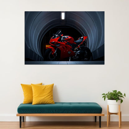 Ducati Panigale Fast Motocycle Speed Motorcycle Poster Wall Art Print Home Wall Decor