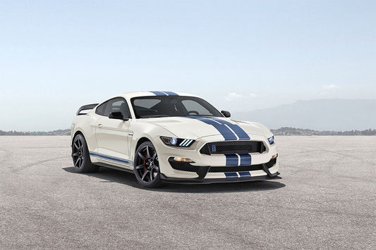 Shelby Gt350 Heritage Edition Sport White Car Poster Wall Art Print Home Wall Decor