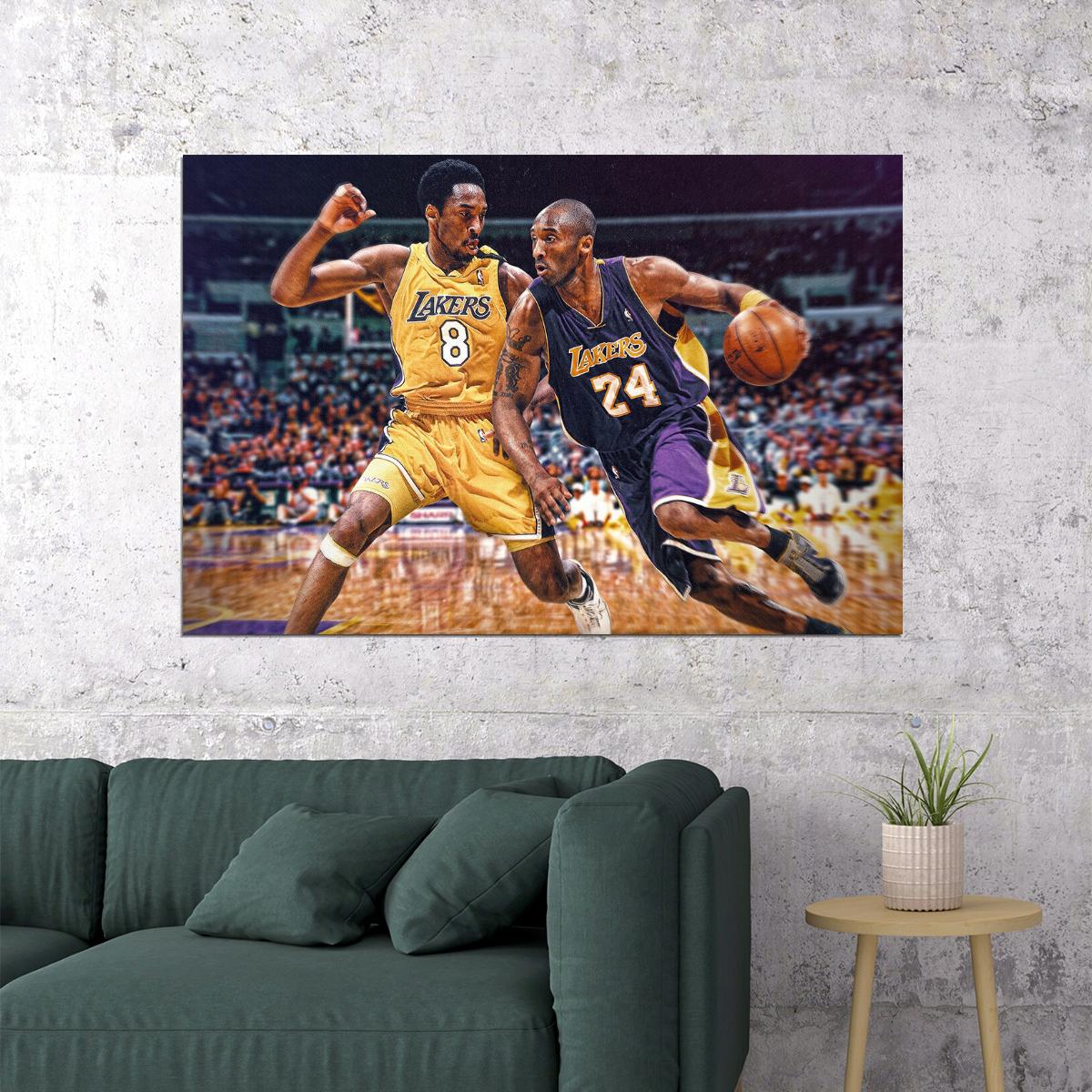 Kobe Kb La Basketball 8 24 Mvp Poster Wall Art Print Home Wall Decor