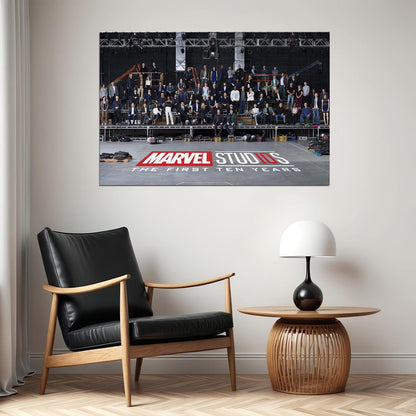 10 Year Anniversary Superheroes Movie Poster Wall Art Print Home Wall Decor