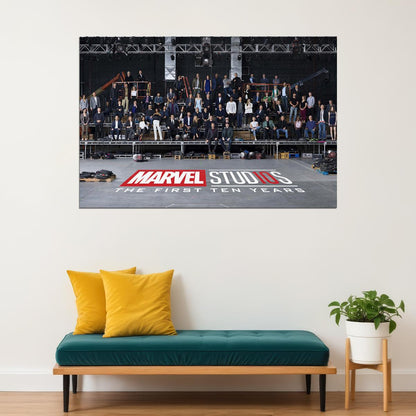 10 Year Anniversary Superheroes Movie Poster Wall Art Print Home Wall Decor