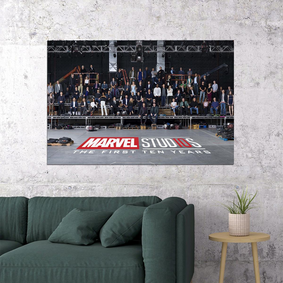 10 Year Anniversary Superheroes Movie Poster Wall Art Print Home Wall Decor