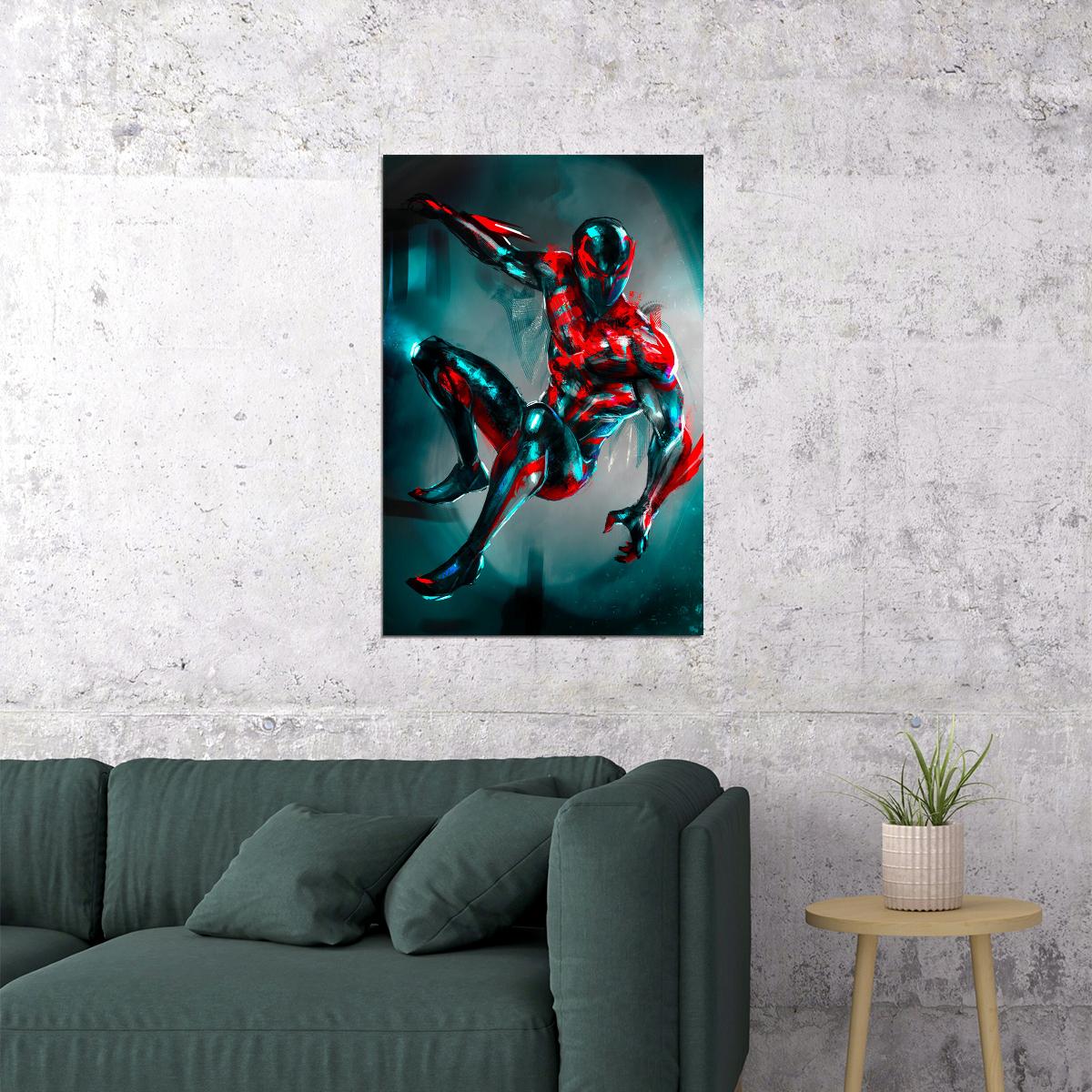 Spider-man 2099 Jumping Poster Wall Art Print Home Wall Decor