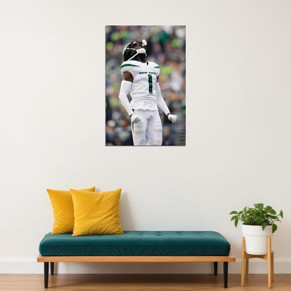 Sauce Gardner New York Jets American Football Player Poster Wall Art Print Home Wall Decor