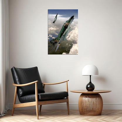 F-4 Phantom Fighter Bomber Aircraft Poster Wall Art Print Home Wall Decor